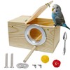 JSLZF Bird Nest, Parakeet Nest Box, Bird Breeding Box with