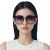 [OCCI CHIARI] Women's Plus Size Square Sunglasses Half Frame Design