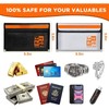 Small Fireproof Bag for Cash and Documents (9.5x5.8") 4200°F Upgraded