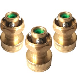 FUATY Heavy Duty Brass Hose Nozzle, 3PCS Adjustable Twist Pressure Sprayer High Pressure Water Sweeper Nozzle for Garden Hose Power Wash Hose Attachment