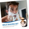 Baluue 1Set Men Beard Shaving Brush and Bowl with Holder