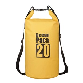 2L/3L/5L/10L/15L/20L/30L 500D Tarpaulin Heavey-Duty PVC Water Proof Dry Bag Sack for Kayaking/Boating/Canoeing/Fishing/Rafting/Swimming/Camping/Snowboarding(Yellow, 20L)