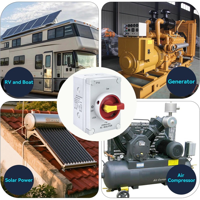 UL-Listed 32Amp Disconnect Switch 800V AC; IP66 Waterproof; Isolation PV