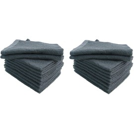 "HT-CG20 Quick Drying Thin Type" Hand Towels, Bulk Purchase, Set of 20 (Charcoal Gray)