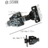 2 Pack Half Cover Hinge Gun Black, Suitable for Frameless