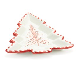 Melrose International Tree Platter (Set of 2) 11.5" H Ceramic