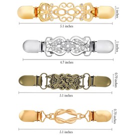 5 Pcs Set Shirt Dress Cinch Cardigan Clips,Sweater Clip,Women's Vintage Belt clothespin,Trouser Waist Cinch Clips,Decorative Brooch Clip for Sweaters,Dresses and Shirts