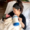 momjug Hydration Water Bottle for Moms 50oz (Without Indicator, White)