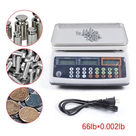 Dyrabrest Precise Counting Scale 110V Digital Parts Coin 66Lb X 0.002 Lb Capacity Inventory (66Lb X 0.002 Lb)