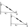 COM-FOUR® 2x wall bracket made of powder-coated steel for hanging