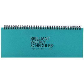 PAPERIAN Brilliant Weekly Scheduler - Wirebound Undated Weekly Planner Pad Scheduler (Blue)