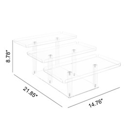 Acrylic Dessert Table Display Set, Clear Cupcake Buffet Dessert Risers Stands, 3 Tiered Pastry Serving Trays Holder for Weddings Baby Shower House Warming Graduation Tea Party
