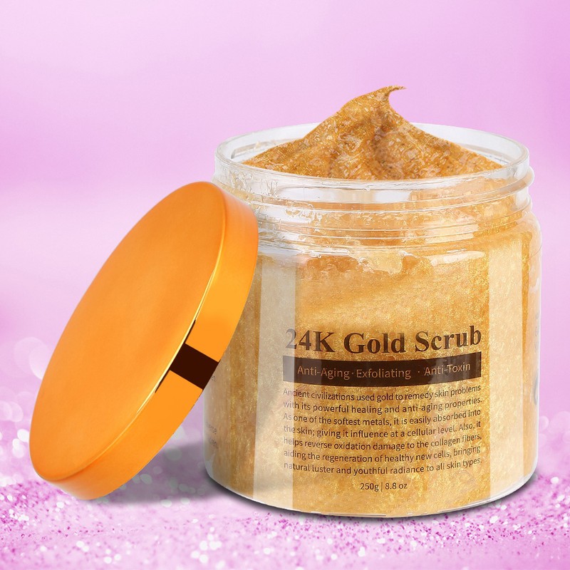 MELAO Pure 24K Gold Anti Wrinkle Body Scrub Exfoliating Body