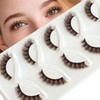 Brown Lashes Strips False Eyelashes D-Curl 12mm Short Fluffy Cat