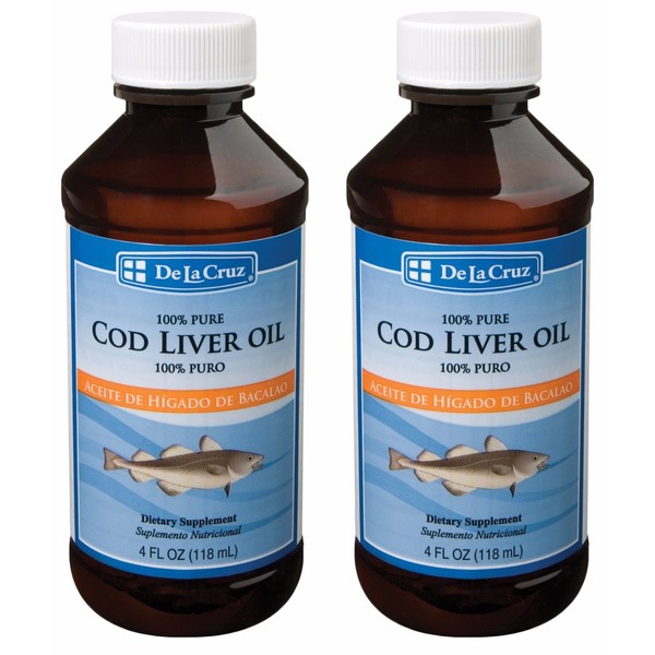 De La Cruz® Pure Icelandic Cod Liver Oil 4 FL OZ (2 BOTTLES)    Exp. 05/2025