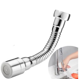 SkyJoy® Tap extension. 14 cm. Made of 304 stainless steel. Fixable direction. Convenient for brushing teeth and washing face, washing hair and catching water. (14 cm)