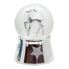 20027 Snow Globe Deer Silver with Silver Base Straight with