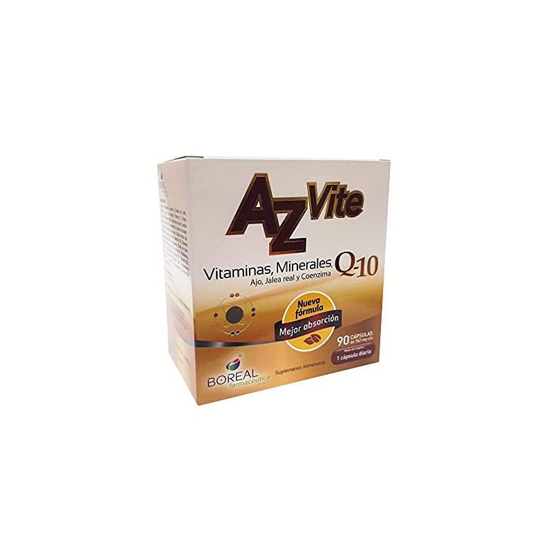 Suplemento Alimenticio Azvite Caja Cápsulas Multivitamínico Nutricional Multivitaminas Adultos Vitaminas