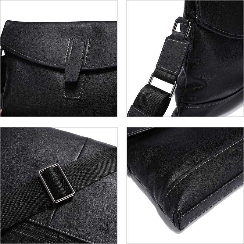 FSD.WG Men's Shoulder Bag, Messenger Bag, Genuine Leather