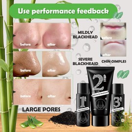 LJYBoBin Charcoal Cleansing Face Mask Kit,Mildness Oil Control Peel Off Blackhead Remover Mask for All Skin Types,Deep Cleansing Nose Blackhead Facial Mask for Men ＆ Women