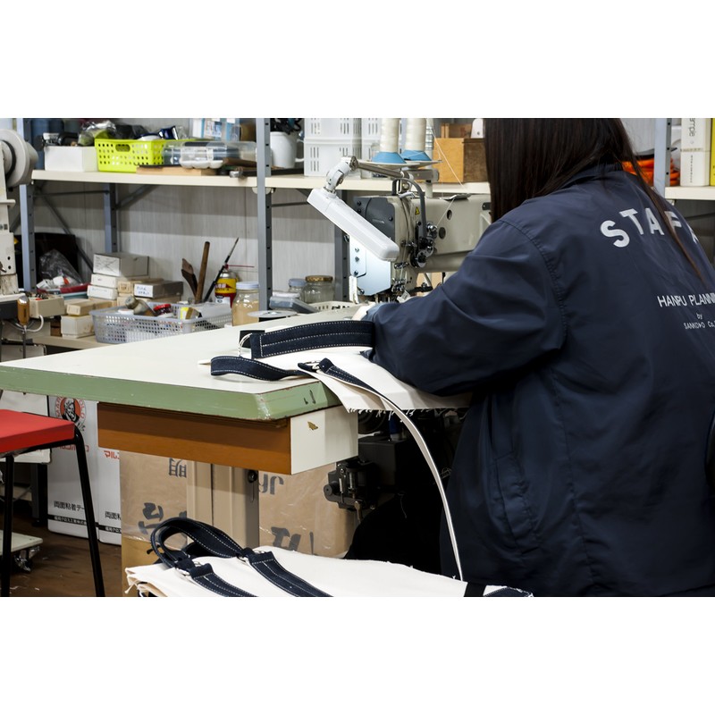 Hinomoto Canvas Waterproof Canvas Tote Bag, M No.217M, green (moss