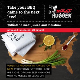 Meat Hugger White Kraft Butcher Paper Roll for Smoker - Unwaxed & Uncoated - 18 Inch by 175 Feet