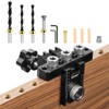 Flintronic 3 in 1 Doweling Jig Kit, 12Pcs Self Centering