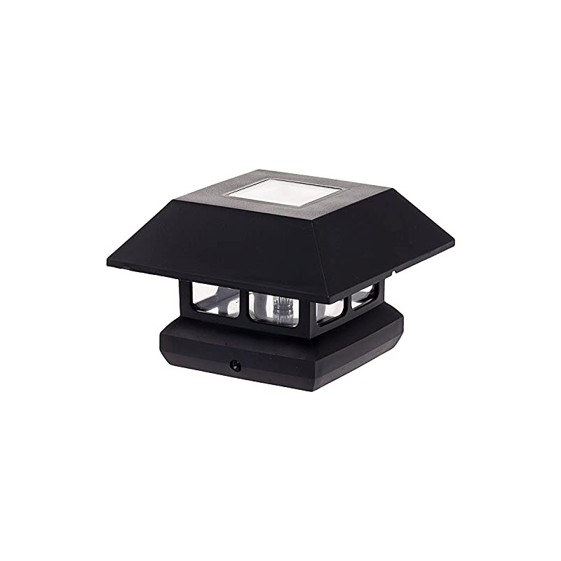 Veranda 4 in. x 4 in. 7 Lumens Black Plastic
