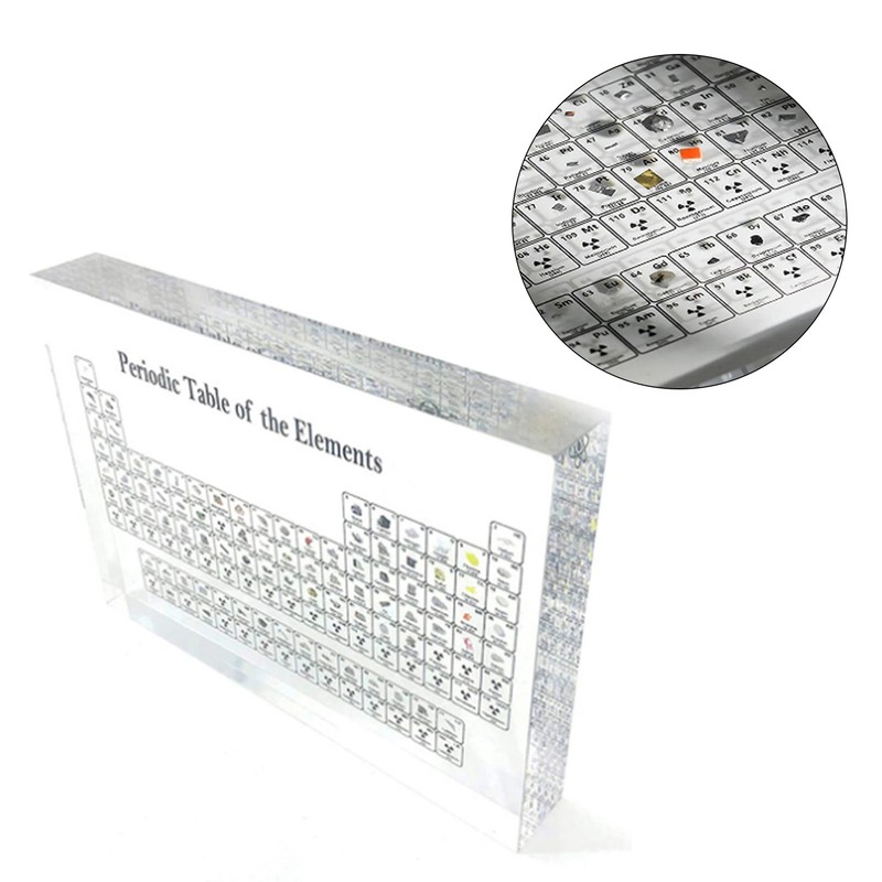 Acrylic Periodic Table Display with 85 Elements Inside Teaching Chemical