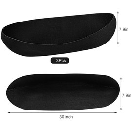 3PCS 30 Inch Planter Basket Liners Fabric Window Box Liners Felt Trough Planter Liner Replacement Black Flower Basket Liner Non-Woven Hanging Plant Liner for Planters Garden Fence - Avoid Bird Nesting