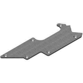 Corally 00180-237 Suspension Arm Stiffener - Rear - Right - Graphite 3mm - 1 Pc
