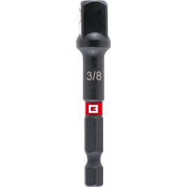 Original Einhell Impact Socket Adapter (CrV Steel, 3/8 Inch Shank, 65 mm Length, Manganese-Phosphated, Impact Resistant, Torsion Zone)