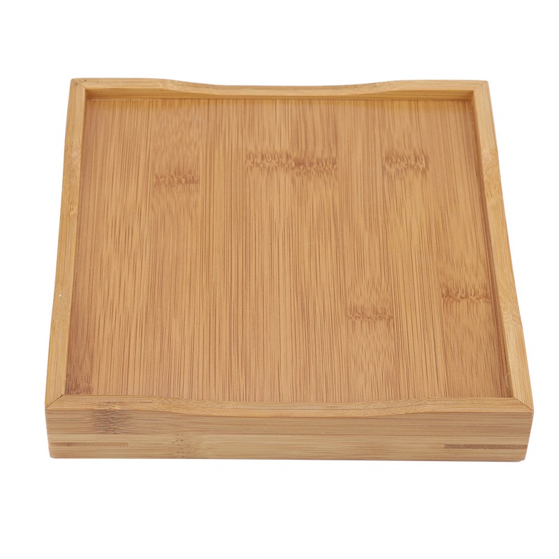 Mini Square Wooden Kongfu Tea Water Storage Serving Tray