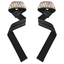 Modern Anstract - Correas de muñeca coloridas de 26 pulgadas, antideslizantes, resistentes, para levantamiento de pesas, culturismo, levantamiento de potencia, entrenamiento de fuerza