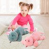 YUELE Reversible Stuffed Animal Plush Toy, 2-in-1 Travel Pillow Hand