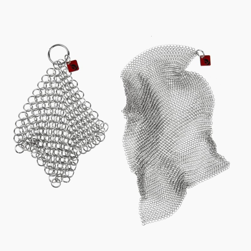 Knapp Made Cast Iron Chainmail Scrubber Kitchen Set - 4"