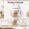 2pcs Cat Fur Keepsake Fridge Magnets, Clear Cute Cat Hair