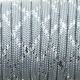 1 cordón de paracaídas dorado y plateado 550 de cuerda de paracaídas tipo III de 7 hilos de 100 pies (PFJ-14)