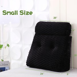 Ziihome Wedge Headboard Pillow + 2 Head Roll Pillows Bed Wedge Pillow Lap Top Pillow Gaming Pillow Reading Pillow for Headboard Large Bolster for Sitting in Bed Backrest Positioning Support