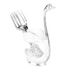 Coffee Spoon Holder Elegant Swan Shaped Alloy Mirror Polish Rich