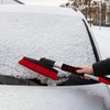 HEYNER® Ice Scraper with Broom Windscreen Scraper with Brass Blade,