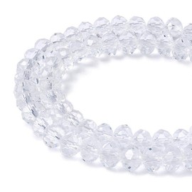 COIRIS Glass Crystal Beads Faceted Rondelle Shape Beads for Jewelry DIY or Making & Design (GB-1007-14MM)