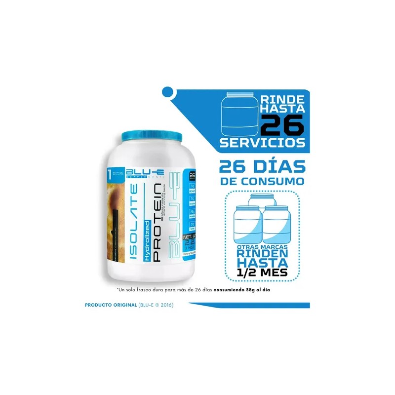 Proteína Whey Isolate BLU-E en Polvo de 1 Kg Sabor