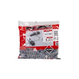 RUBI | Leveling Cable Ties for Ceramic | 1 mm Flange for Ceramic Tiles Between 3 and 12 mm | for 30 x 30 cm and Higher Formats | 100 Pieces | Flange Delta Level System