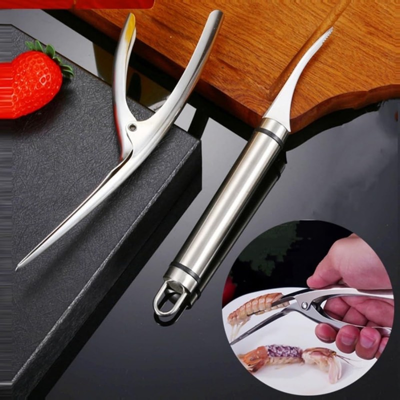 Stainless steel shrimp peeler creative kitchen cooking seafood quick sheller