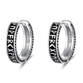 YFN Hoop Earrings Sterling Silver Huggie Hoop Earrings Jewellery Gifts for Men and Women, Sterling Silver, No Gemstone