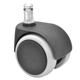 WAGNER 01401161 Swivel Office Chair Castor - Soft - Diameter 50 mm, Height 60 mm, Soft Running Surface, Interval Braked, Pin 11 x 20 mm, Load Capacity 50 kg