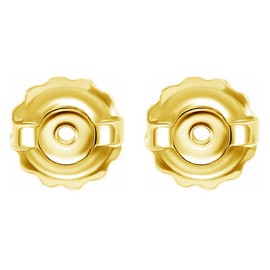 14k Yellow Threaded Earring Back Yellow Gold
