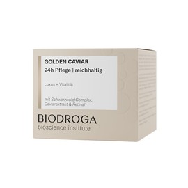 BIODROGA Bioscience Institute - GOLDEN CAVIAR 24h Pflege reichhaltig 50ml - Luxuriöse Hautpflege aus dem Schwarzwald für trockene und anspruchsvolle Haut – nährende, feuchtigkeitsspendende Hautpflege