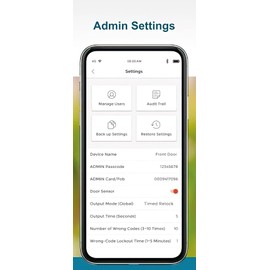 Seco-Larm SK-B111-PQ Bluetooth Access Controller Indoor Single-Gang Keypad with Proximity Reader, Multiple User Types, App-Based Setup, Up to 200 Users, Easy Backup/Restore, Wrong-Code Lockout